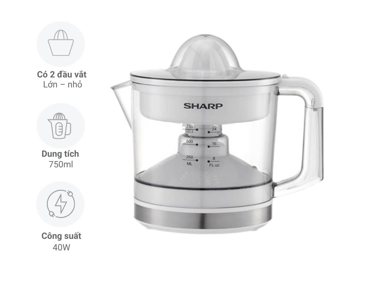 máy vắt cam sharp ej-j407-wh may vat cam sharp ej j407 wh
