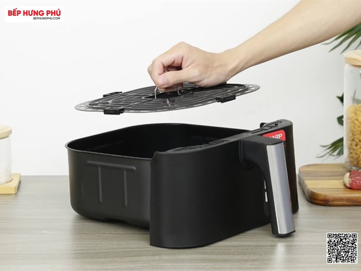 noi chien khong dau sharp kf af60ev bk 10
