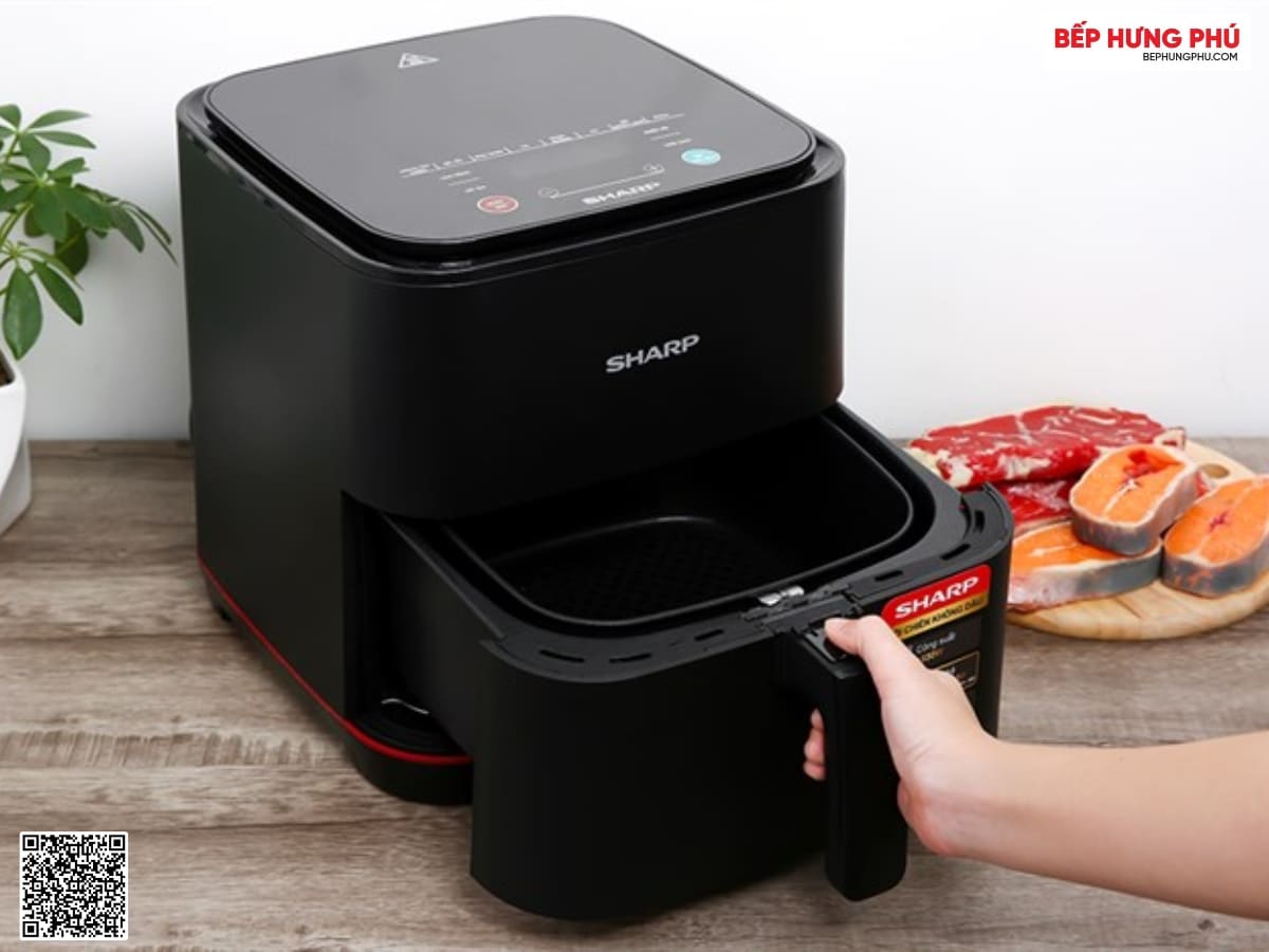 noi chien khong dau sharp kf af70ev bk 8
