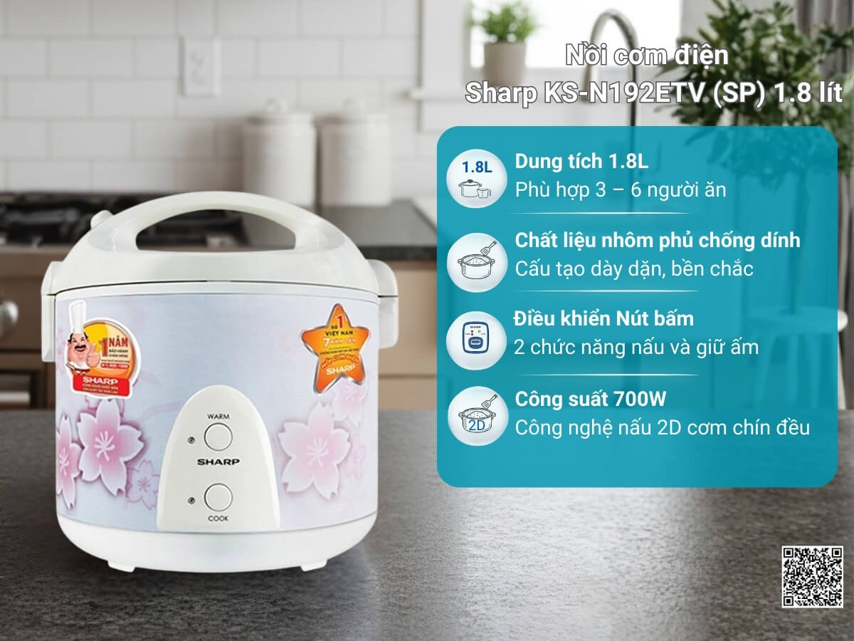 noi com dien sharp ks n192etv sp 1.8 lit 1
