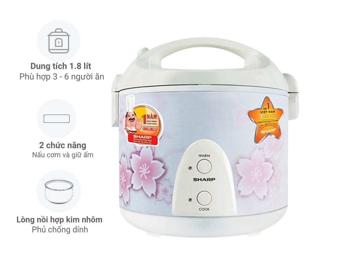 noi com dien sharp ks n192etv sp 1.8 lit