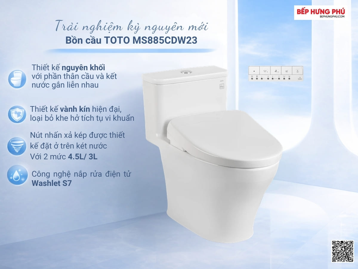 bồn cầu toto ms885cdw23