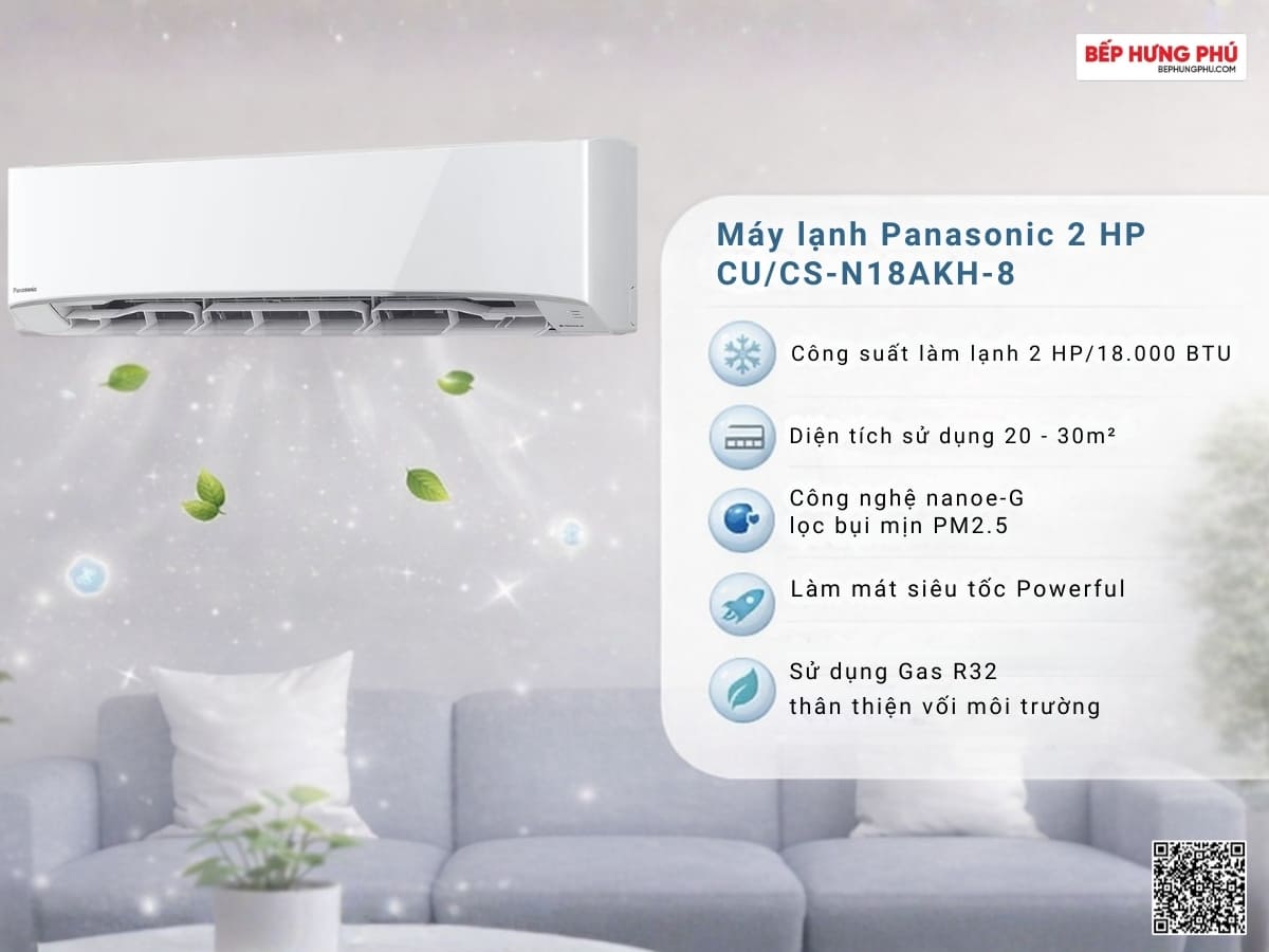 Máy lạnh Panasonic 2 HP CU/CS-N18AKH-8