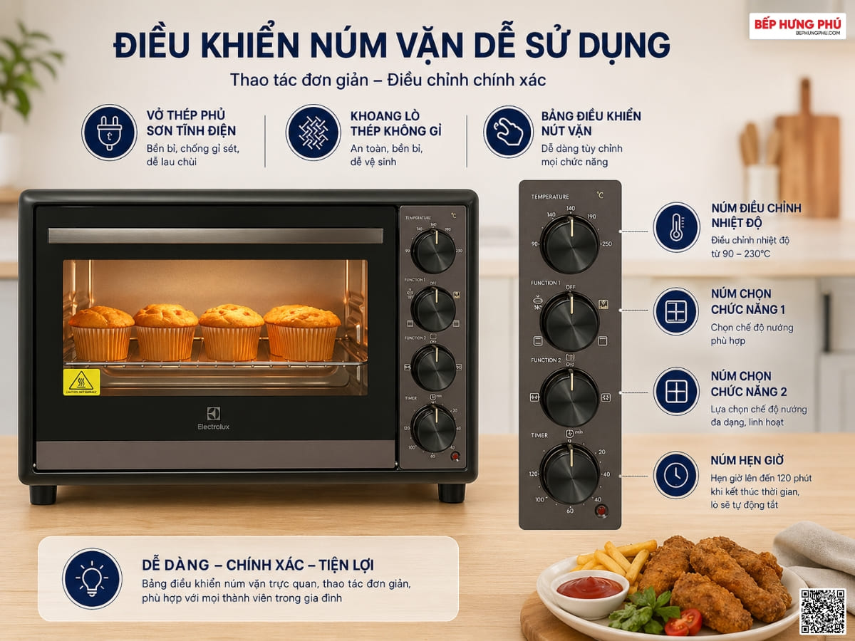 lò nướng electrolux eot4022xfg