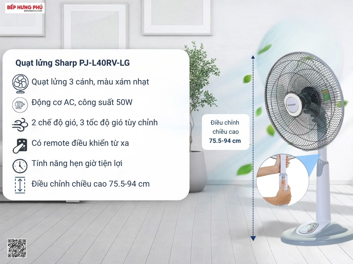 quạt lửng sharp pj-l40rv-lg