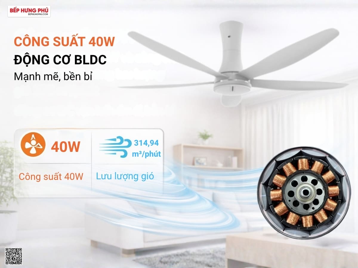quạt trần nanoco ncf6051-w