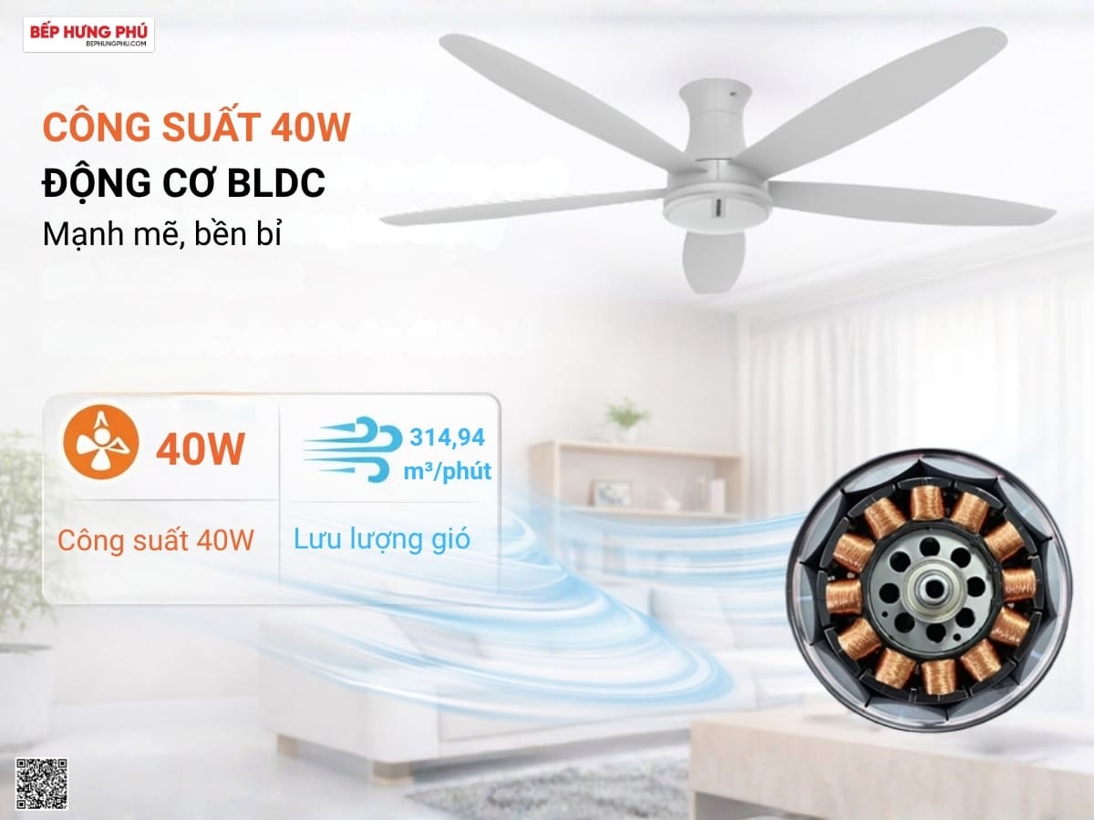 quạt trần nanoco ncf6051-ws