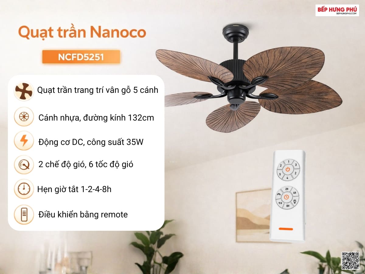 quạt trần nanoco ncfd5251