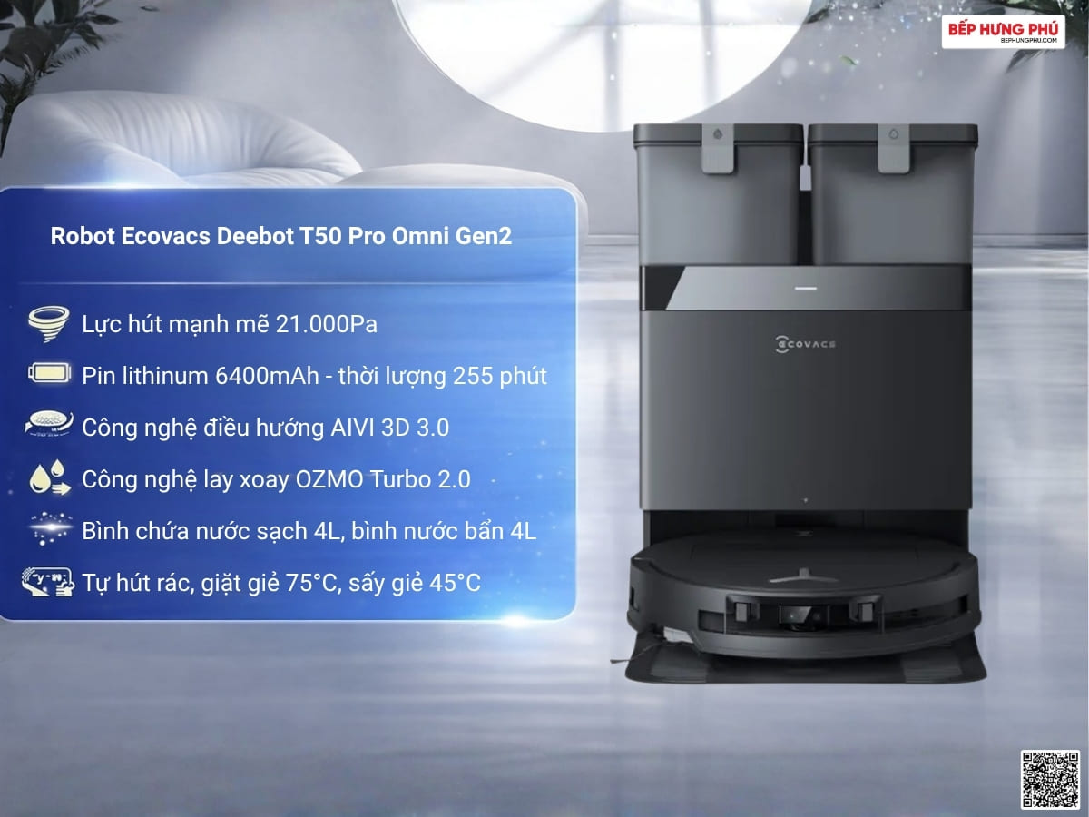 robot ecovacs deebot t50 pro omni gen2 2