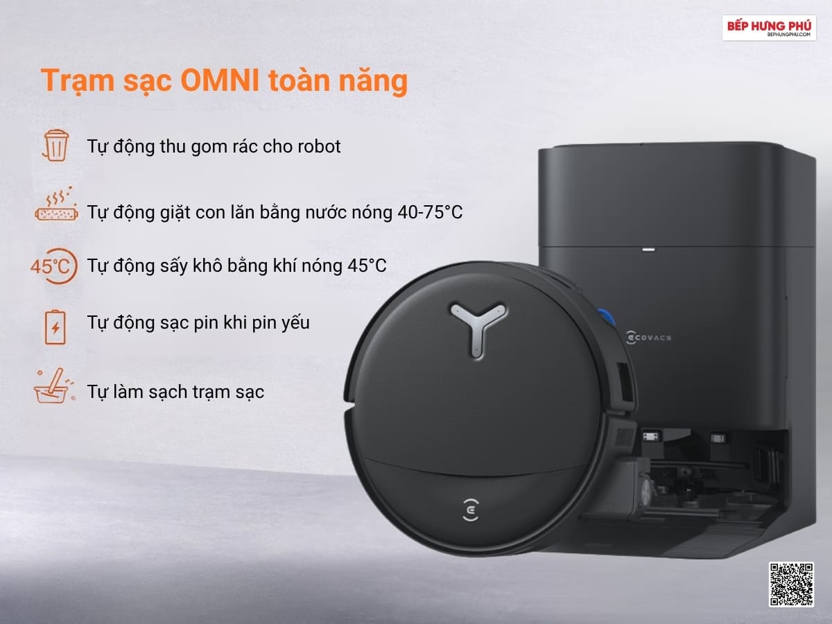 robot ecovacs deebot t80s omni (đen)