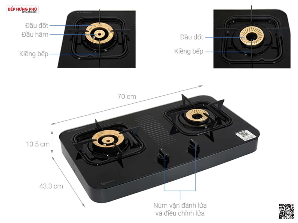 bếp gas electrolux etg7267gkr