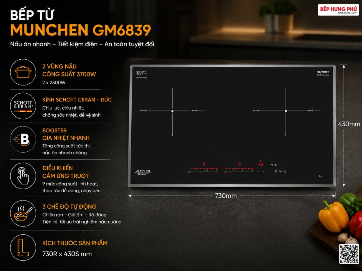 bếp từ munchen gm6839