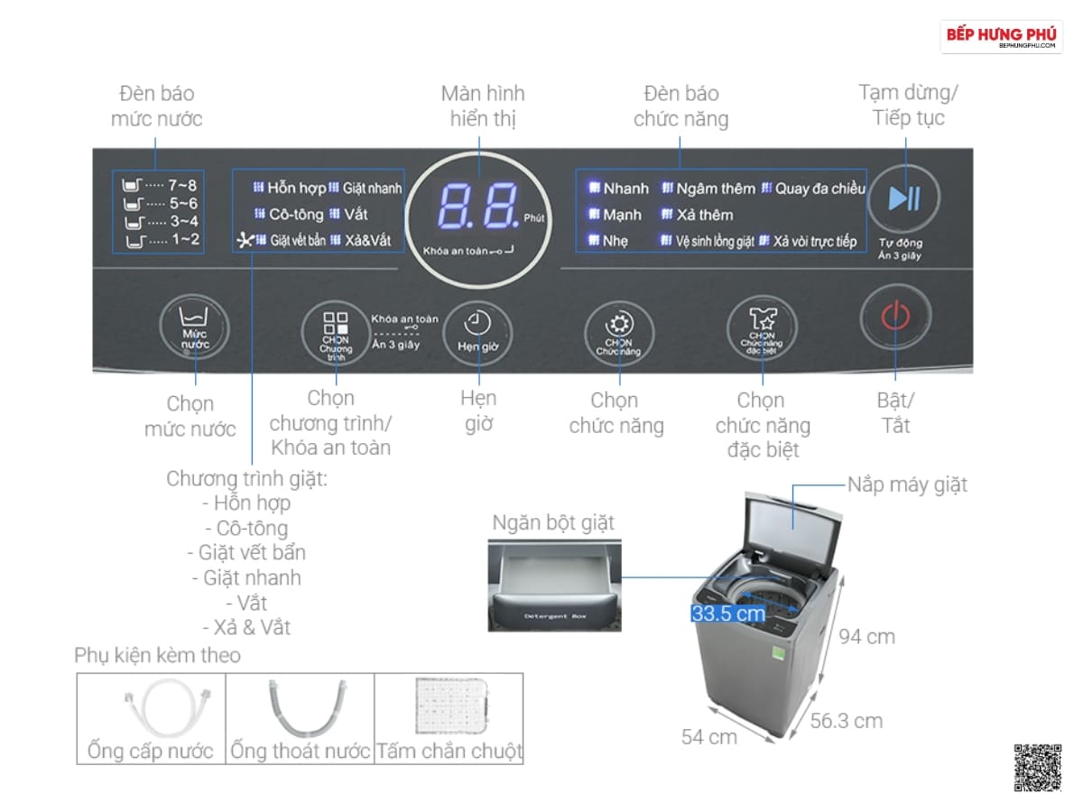 may giat whirlpool vwvd9502fg 9.5kg 2