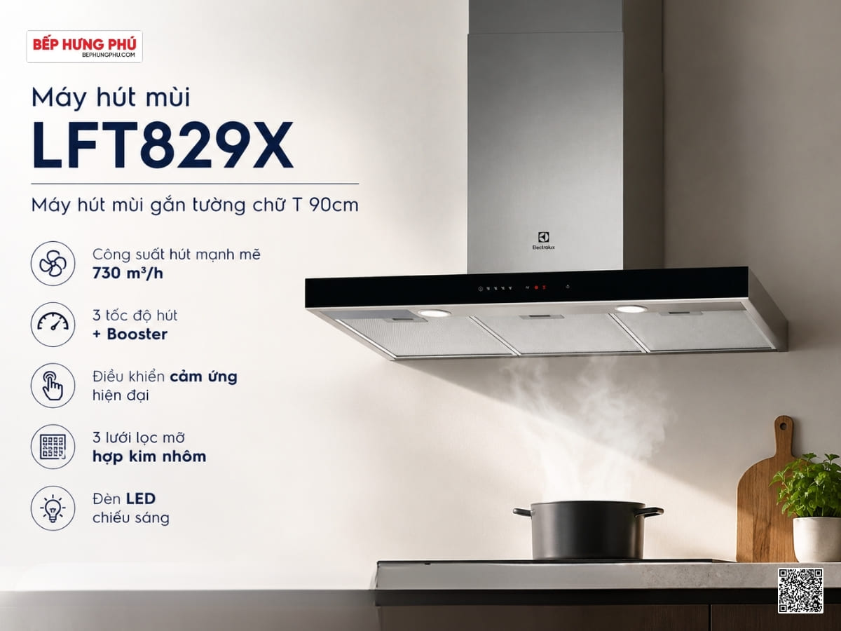 máy hút mùi electrolux lft829x