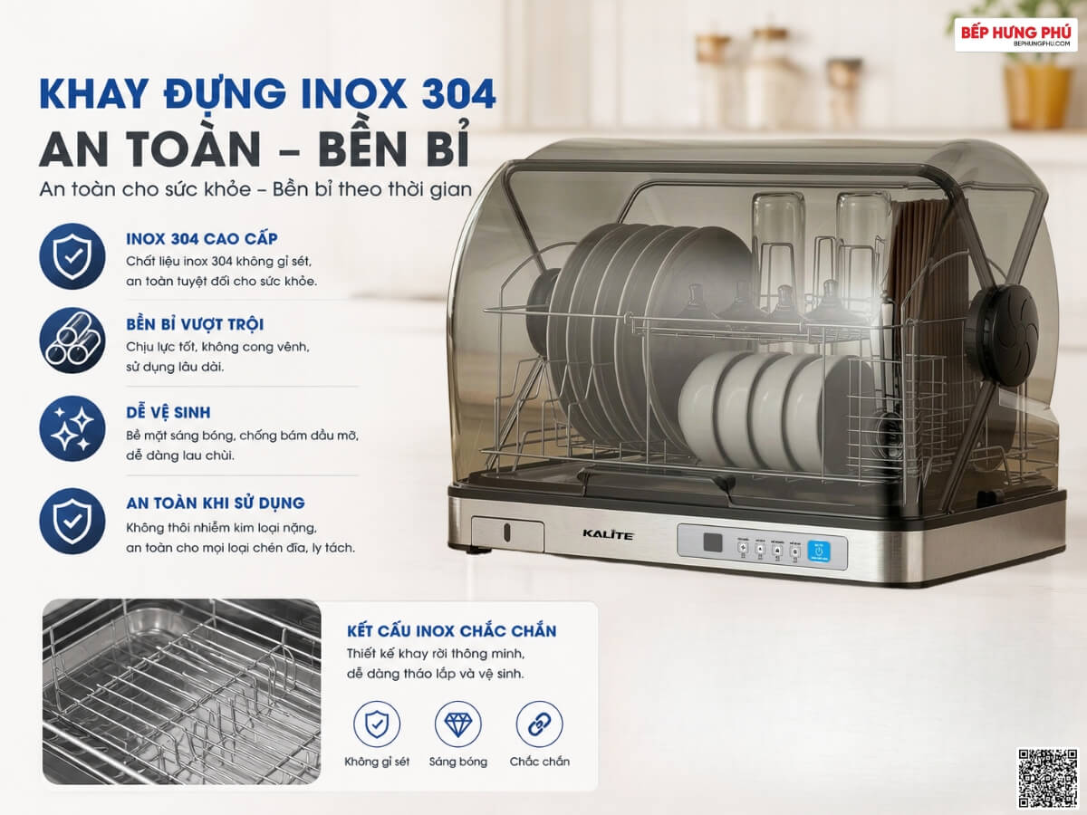 máy sấy chén kalite crystal dry