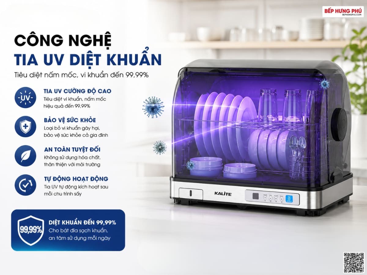 máy sấy chén kalite crystal dry