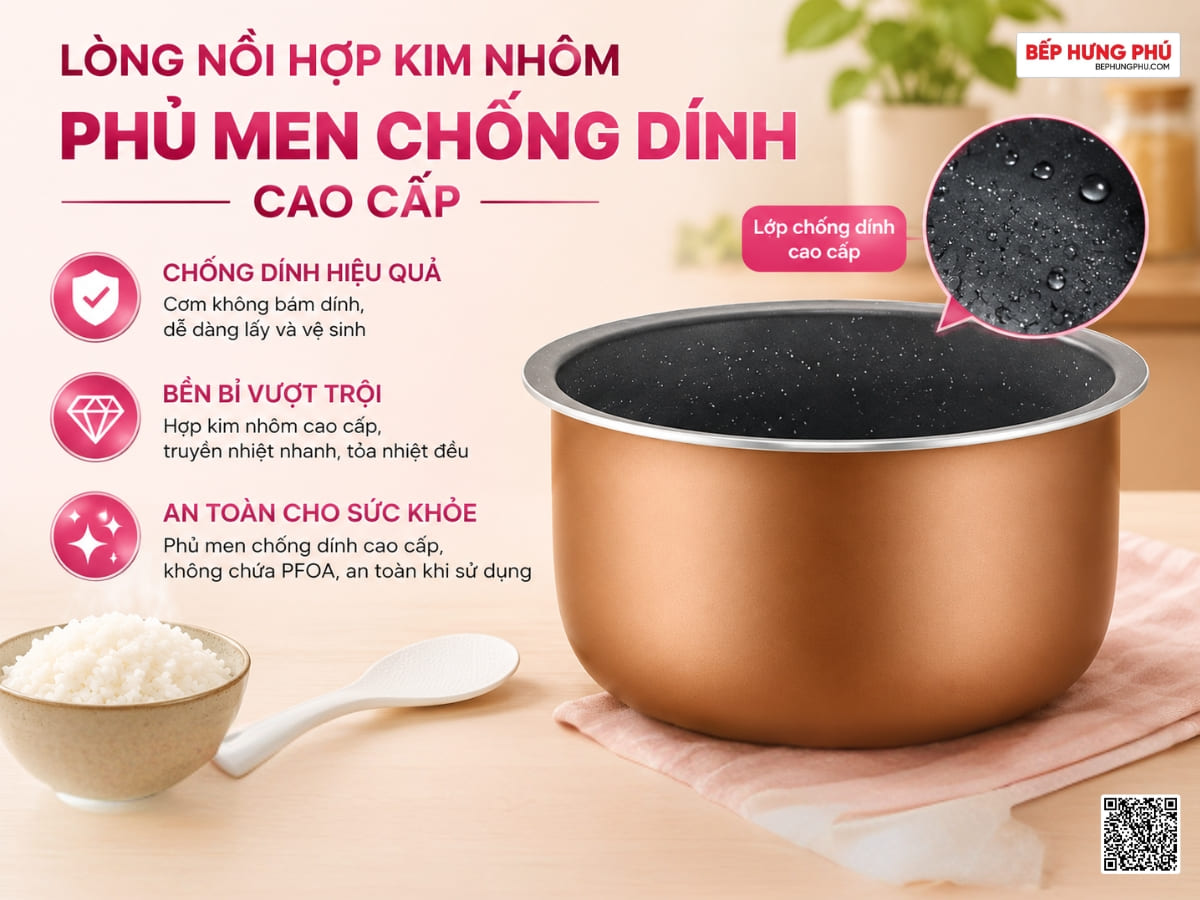 nồi cơm điện nanoco nrc1010p 1l