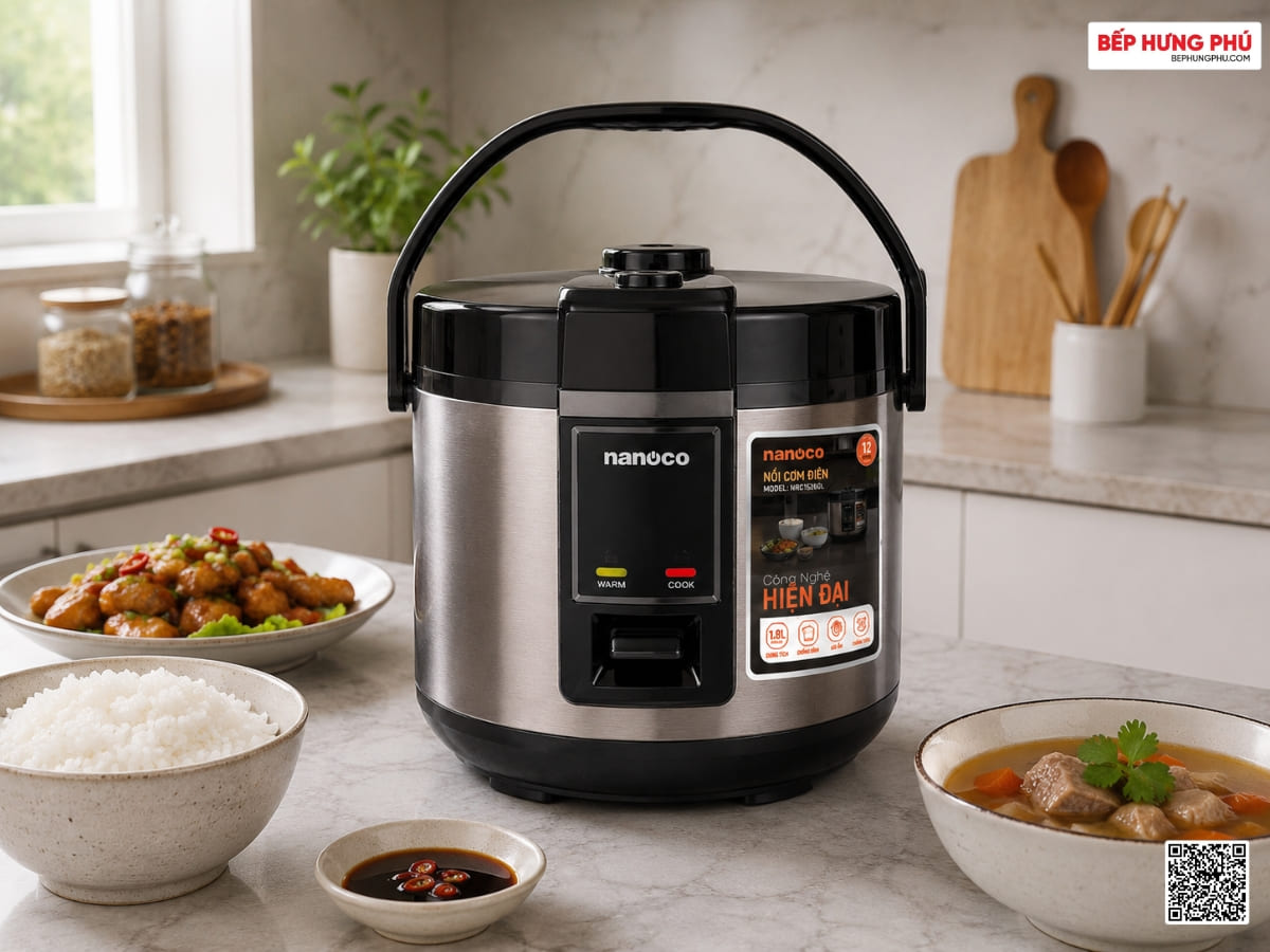 nồi cơm điện nanoco nrc1520gl 1.5l