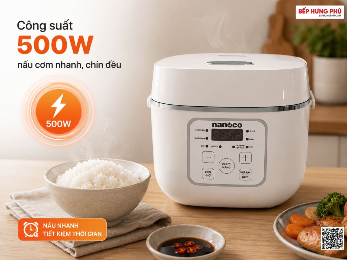nồi cơm điện tử nanoco nrc1202be 1.2l