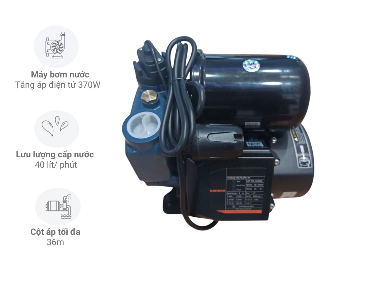 Máy bơm nước tăng áp Nanoco NCPS370-AT