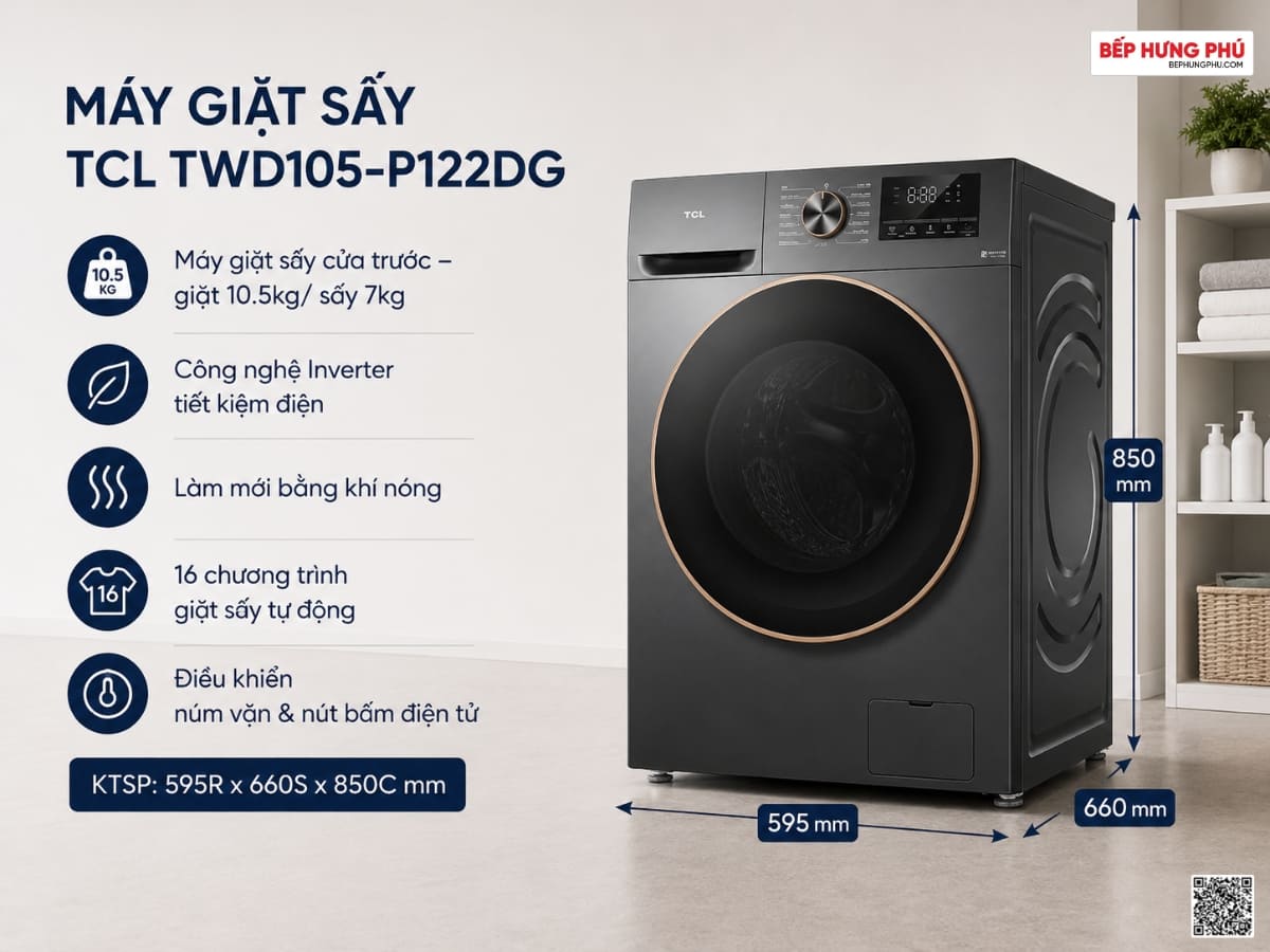 máy giặt sấy tcl twd105-p122dg (2)