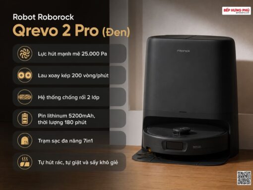 robot roborock qrevo 2 pro (đen)