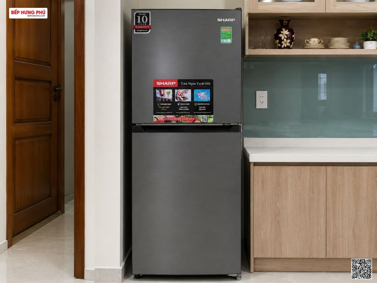 tu lanh sharp sj x198v sl inverter 181l 7
