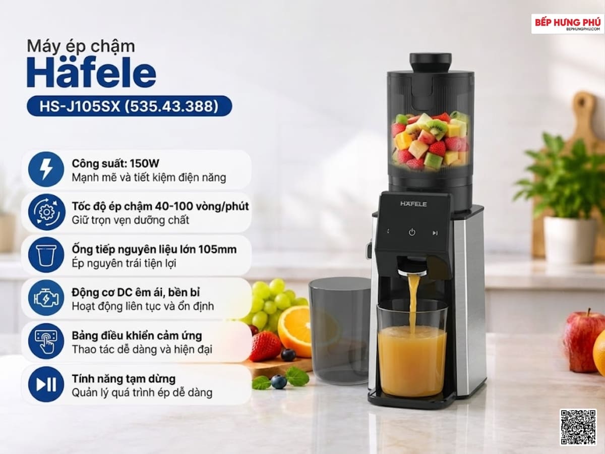 máy ép chậm hafele hs-j105sx (535.43.388)