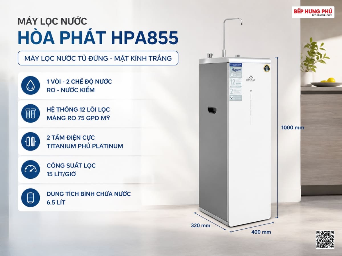 máy lọc nước hòa phát hpa855
