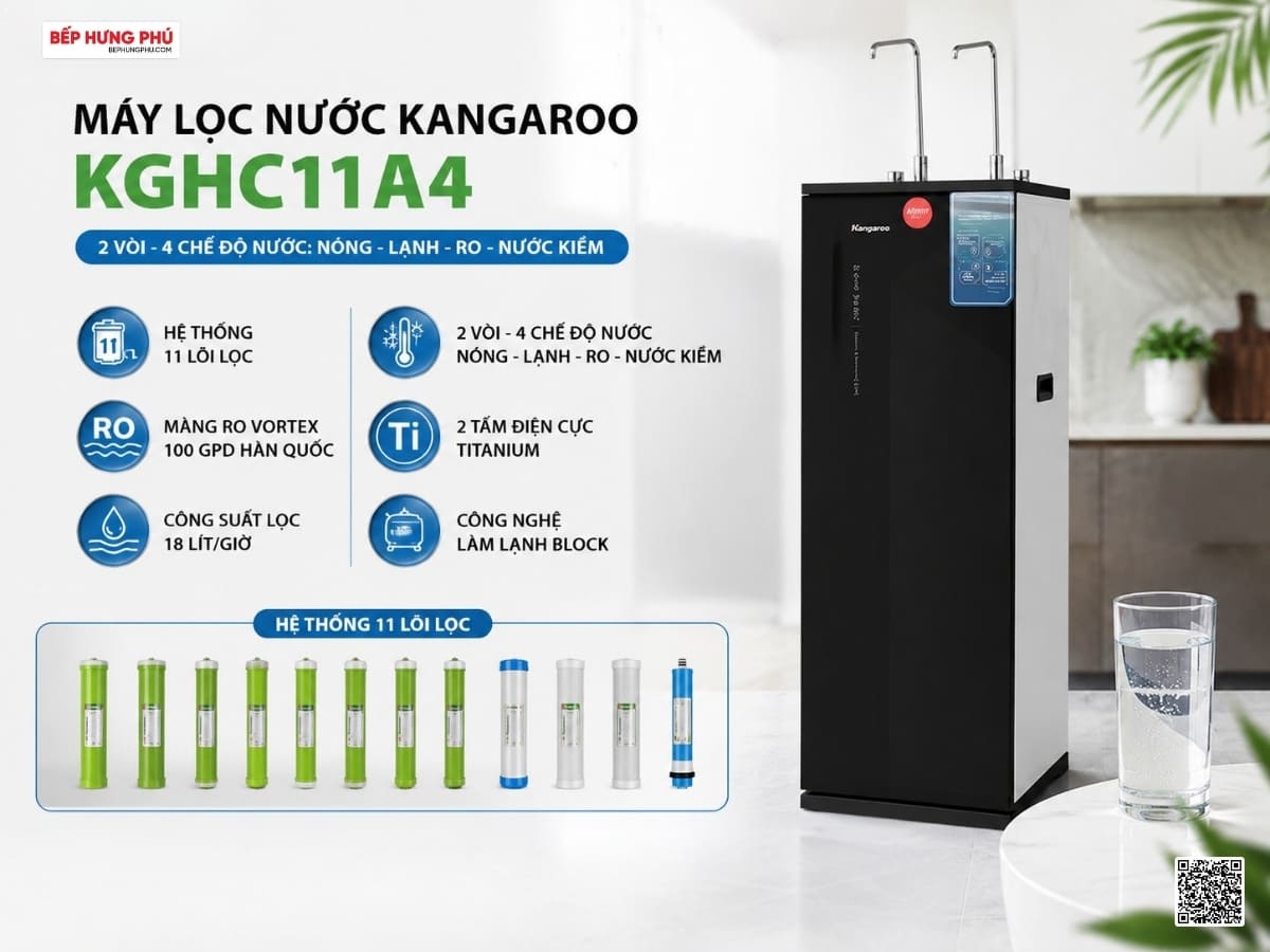 máy lọc nước kangaroo kghc11a4
