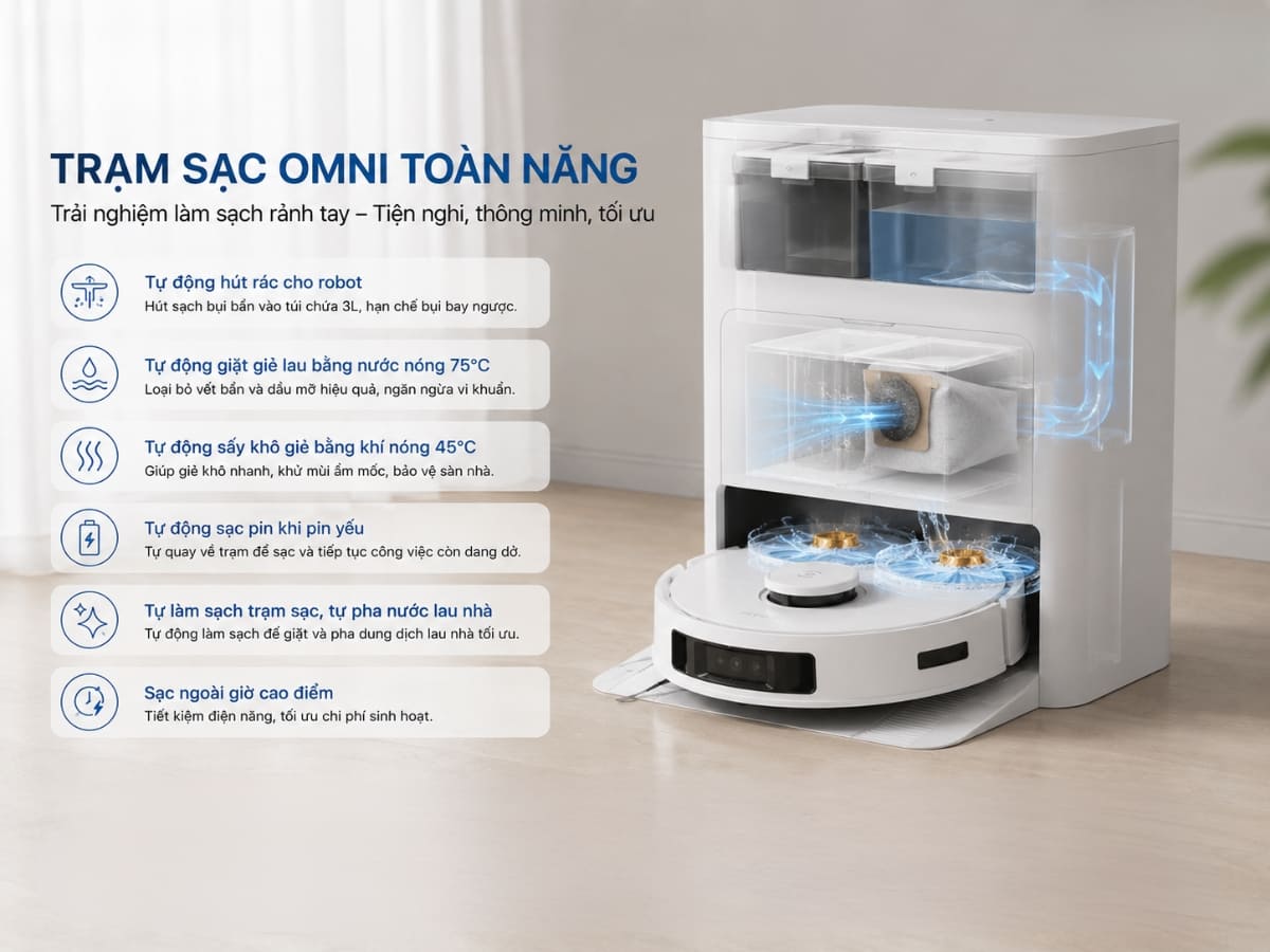 robot ecovacs deebot t30s pro plus (trắng)